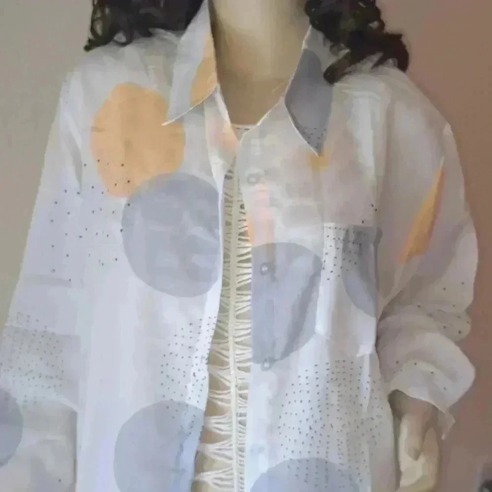 Blouse Chic long geometric XXL 14 - Picture 4 of 7